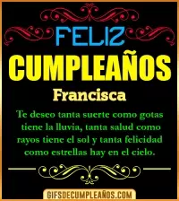 Frases de Cumpleaños Francisca